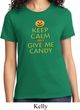 Ladies Halloween Shirt Keep Calm and Give Me Candy Tee T-Shirt
