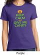 Ladies Halloween Shirt Keep Calm and Give Me Candy Tee T-Shirt