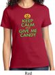 Ladies Halloween Shirt Keep Calm and Give Me Candy Tee T-Shirt