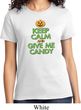 Ladies Halloween Shirt Keep Calm and Give Me Candy Tee T-Shirt
