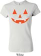 Ladies Halloween Shirt Orange Jack O Lantern Crewneck Tee T-Shirt