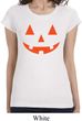 Ladies Halloween Shirt Orange Jack O Lantern Longer Length Tee T-Shirt