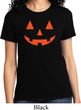 Ladies Halloween Shirt Orange Jack O Lantern Tee T-Shirt