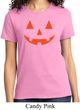 Ladies Halloween Shirt Orange Jack O Lantern Tee T-Shirt