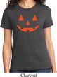 Ladies Halloween Shirt Orange Jack O Lantern Tee T-Shirt