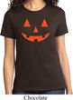 Ladies Halloween Shirt Orange Jack O Lantern Tee T-Shirt