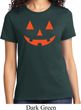 Ladies Halloween Shirt Orange Jack O Lantern Tee T-Shirt