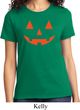 Ladies Halloween Shirt Orange Jack O Lantern Tee T-Shirt