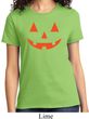 Ladies Halloween Shirt Orange Jack O Lantern Tee T-Shirt