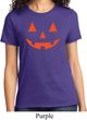 Ladies Halloween Shirt Orange Jack O Lantern Tee T-Shirt