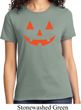 Ladies Halloween Shirt Orange Jack O Lantern Tee T-Shirt
