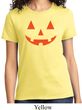 Ladies Halloween Shirt Orange Jack O Lantern Tee T-Shirt