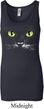 Ladies Halloween Tanktop Black Cat Longer Length Tank Top