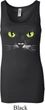 Ladies Halloween Tanktop Black Cat Longer Length Tank Top