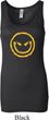 Ladies Halloween Tanktop Evil Smiley Face Longer Length Tank Top