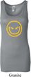 Ladies Halloween Tanktop Evil Smiley Face Longer Length Tank Top