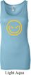 Ladies Halloween Tanktop Evil Smiley Face Longer Length Tank Top