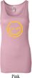Ladies Halloween Tanktop Evil Smiley Face Longer Length Tank Top