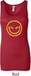 Ladies Halloween Tanktop Evil Smiley Face Longer Length Tank Top