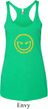 Ladies Halloween Tanktop Evil Smiley Face Tri Blend Racerback Tank Top