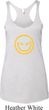 Ladies Halloween Tanktop Evil Smiley Face Tri Blend Racerback Tank Top