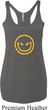 Ladies Halloween Tanktop Evil Smiley Face Tri Blend Racerback Tank Top