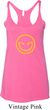 Ladies Halloween Tanktop Evil Smiley Face Tri Blend Racerback Tank Top