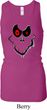 Ladies Halloween Tanktop Ghost Face Longer Length Racerback Tank Top