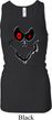 Ladies Halloween Tanktop Ghost Face Longer Length Racerback Tank Top