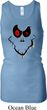Ladies Halloween Tanktop Ghost Face Longer Length Racerback Tank Top
