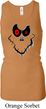 Ladies Halloween Tanktop Ghost Face Longer Length Racerback Tank Top