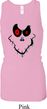 Ladies Halloween Tanktop Ghost Face Longer Length Racerback Tank Top