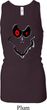 Ladies Halloween Tanktop Ghost Face Longer Length Racerback Tank Top
