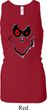 Ladies Halloween Tanktop Ghost Face Longer Length Racerback Tank Top