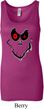 Ladies Halloween Tanktop Ghost Face Longer Length Tank Top