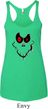 Ladies Halloween Tanktop Ghost Face Tri Blend Racerback Tank Top