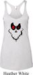 Ladies Halloween Tanktop Ghost Face Tri Blend Racerback Tank Top