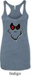 Ladies Halloween Tanktop Ghost Face Tri Blend Racerback Tank Top
