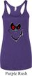 Ladies Halloween Tanktop Ghost Face Tri Blend Racerback Tank Top