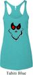 Ladies Halloween Tanktop Ghost Face Tri Blend Racerback Tank Top