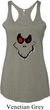 Ladies Halloween Tanktop Ghost Face Tri Blend Racerback Tank Top