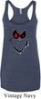 Ladies Halloween Tanktop Ghost Face Tri Blend Racerback Tank Top