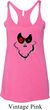 Ladies Halloween Tanktop Ghost Face Tri Blend Racerback Tank Top