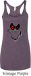 Ladies Halloween Tanktop Ghost Face Tri Blend Racerback Tank Top