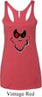 Ladies Halloween Tanktop Ghost Face Tri Blend Racerback Tank Top