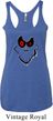 Ladies Halloween Tanktop Ghost Face Tri Blend Racerback Tank Top