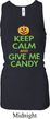 Ladies Halloween Tanktop Give Me Candy Longer Length Racerback Tank