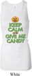 Ladies Halloween Tanktop Give Me Candy Longer Length Racerback Tank