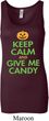 Ladies Halloween Tanktop Give Me Candy Longer Length Tank Top