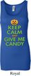 Ladies Halloween Tanktop Give Me Candy Longer Length Tank Top